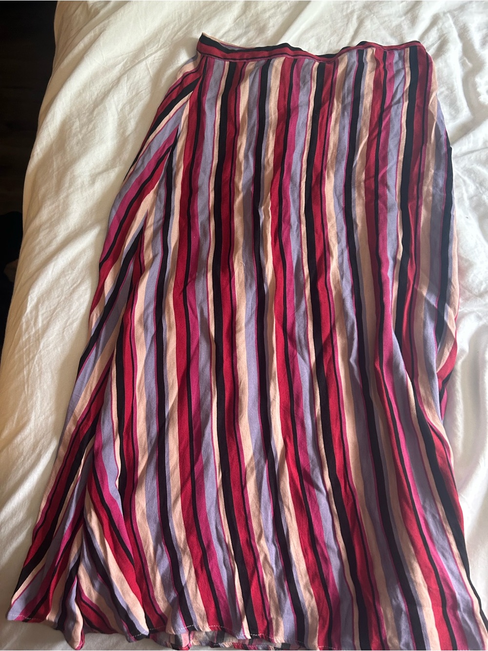 Reformation Pink Multi Striped Maxi Skirt